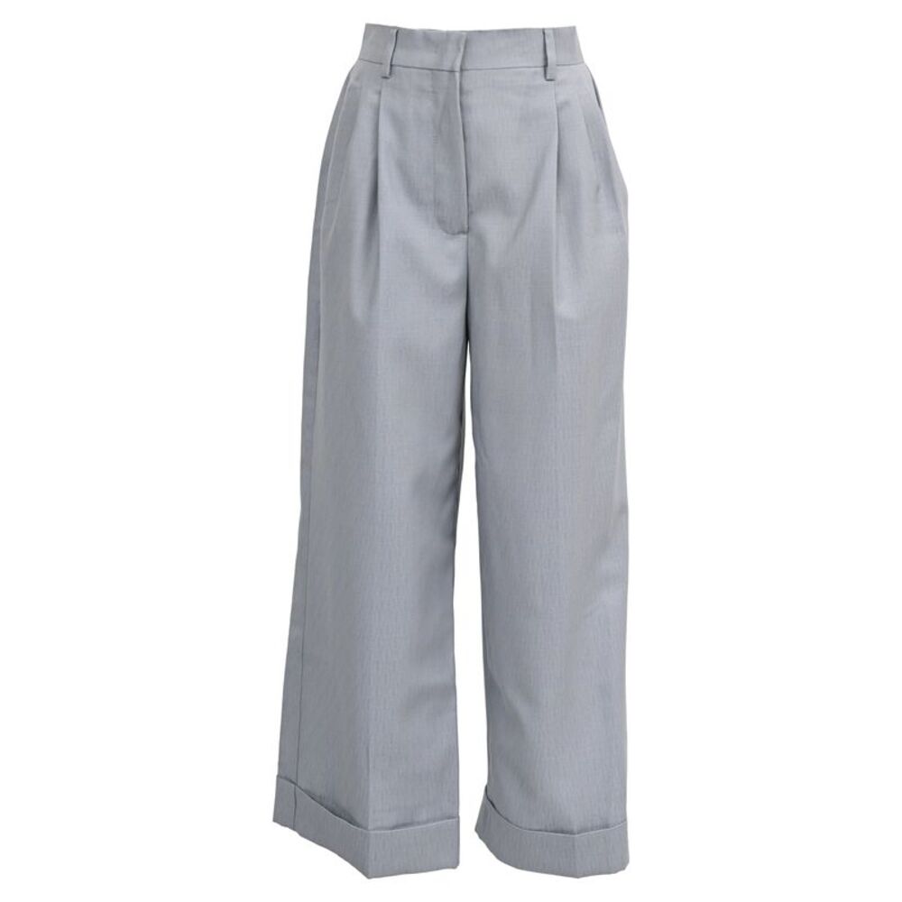Fendi Straight Leg Pants in Light Blue Wool